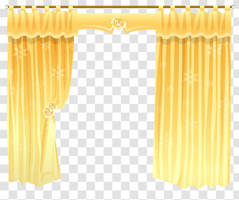 Window Treatment Curtain Rod Shower - Product - Yellow Curtains Transparent Clipart Transparent PNG