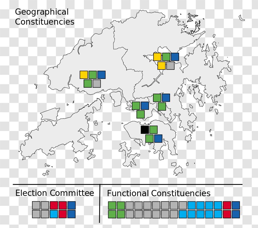 Hong Kong Legislative Election, 2016 Council Of 2012 2008 - Area - Map Transparent PNG