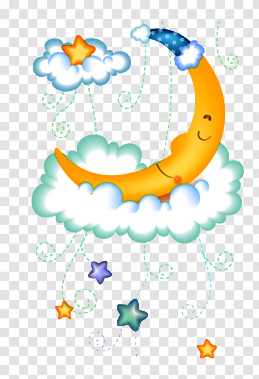 Moon - Yellow - Cartoon Crescent Pictures,Cute Transparent PNG