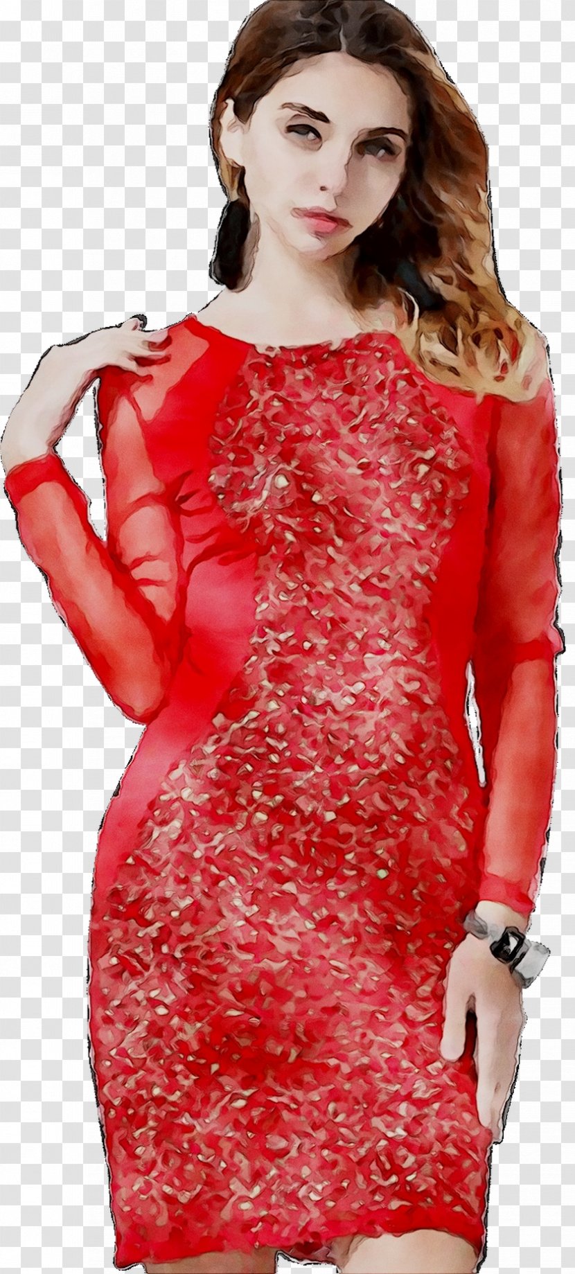 Cocktail Dress Print Midi Fashion Kokerjurk - Code - Neck Transparent PNG