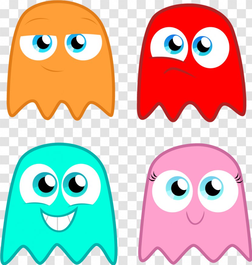 Pac-Man Ghosts Drawing Clip Art - Smile - Pink Ghost Cliparts Transparent PNG