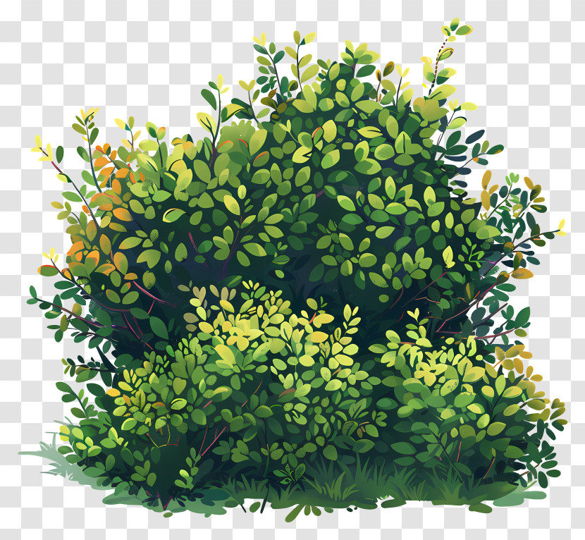Bush - Green Bush With Dense Leaves Transparent PNG