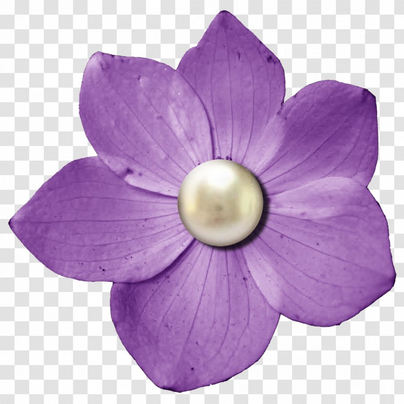 Digital Scrapbooking Flower Button Clip Art - Cricut - Lavender Transparent PNG