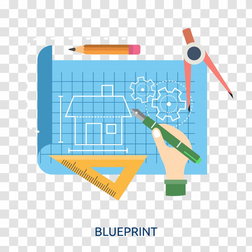 Blueprint Design Architecture Drawing Plan - Cartography Transparent PNG