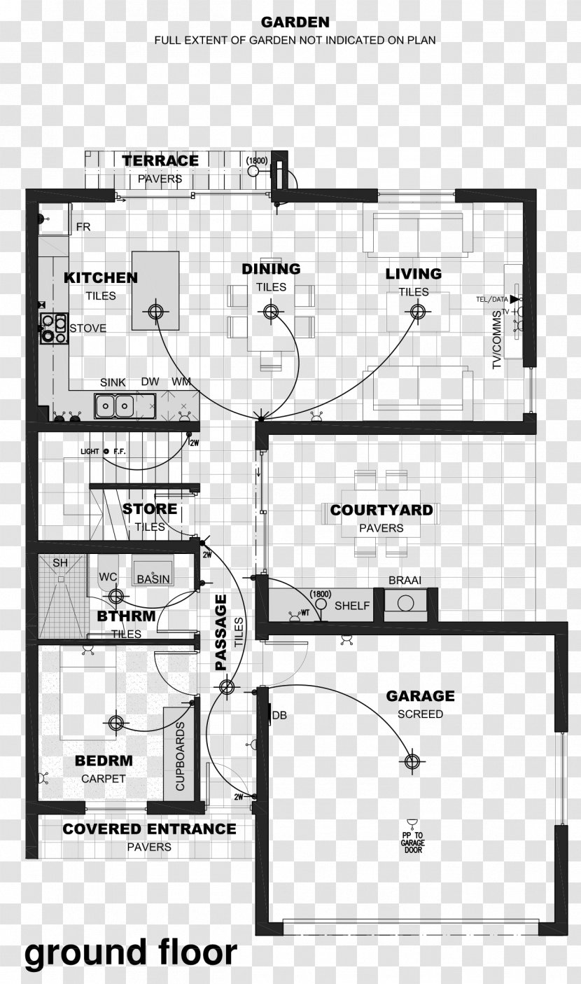 Floor Plan Building Property World Sales Office Site - Black And White Transparent PNG