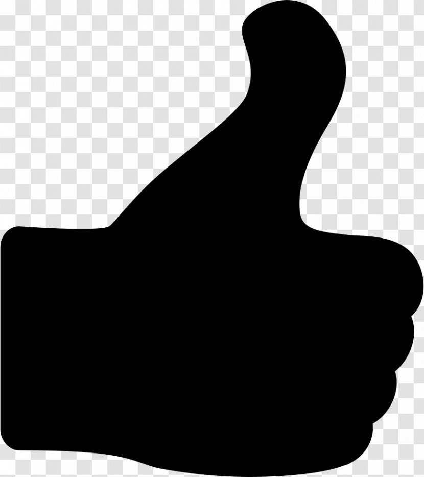 Thumb Signal Silhouette - Black - Hand Transparent PNG