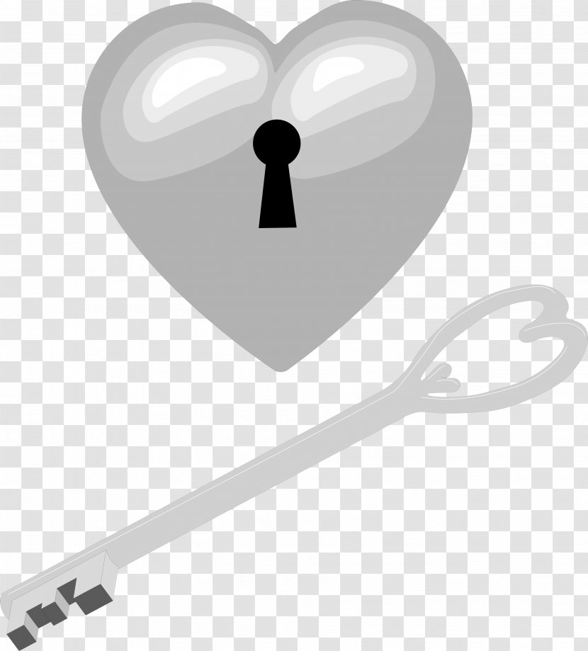 Heart Key Clip Art - Watercolor Transparent PNG