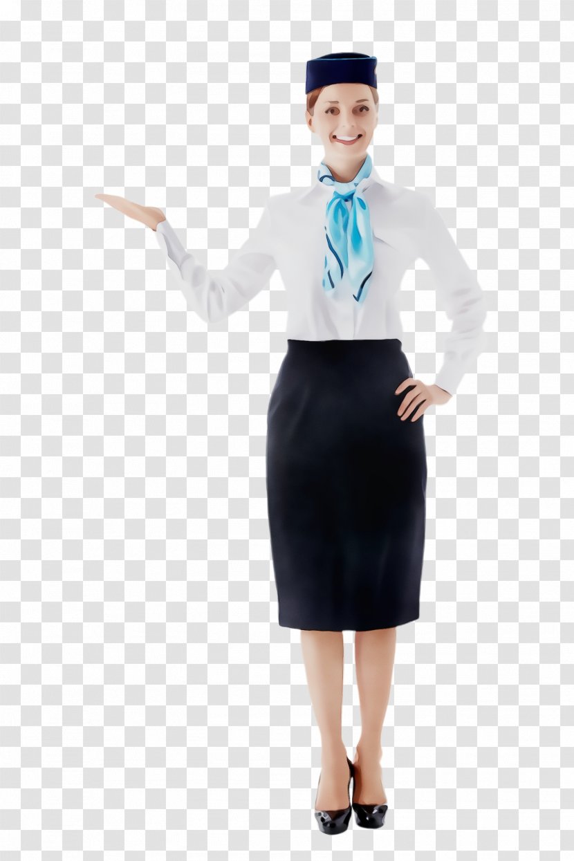 Clothing Standing Formal Wear Pencil Skirt Uniform - Watercolor - Dress Gentleman Transparent PNG