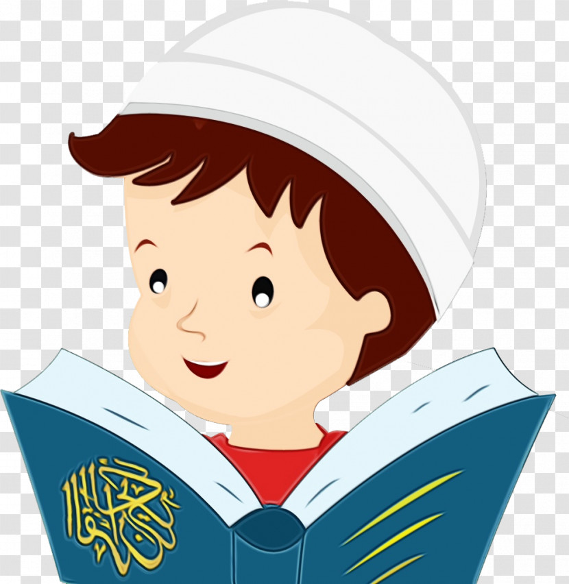 Cartoon Reading Child Smile Transparent PNG