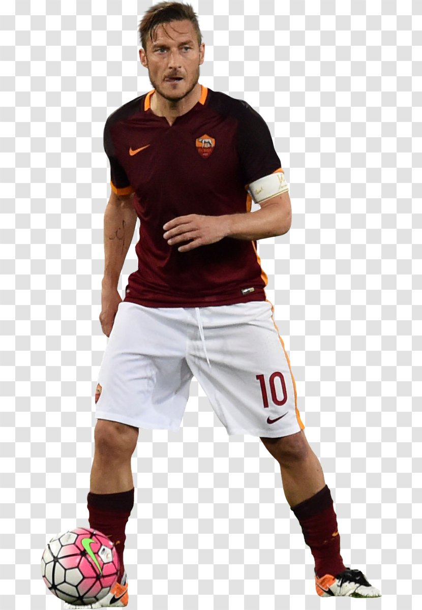 Francesco Totti A.S. Roma Jersey Rendering Football Transparent PNG