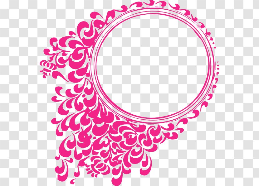 Picture Frame Circle Clip Art - Pink - Bracket Cliparts Transparent PNG