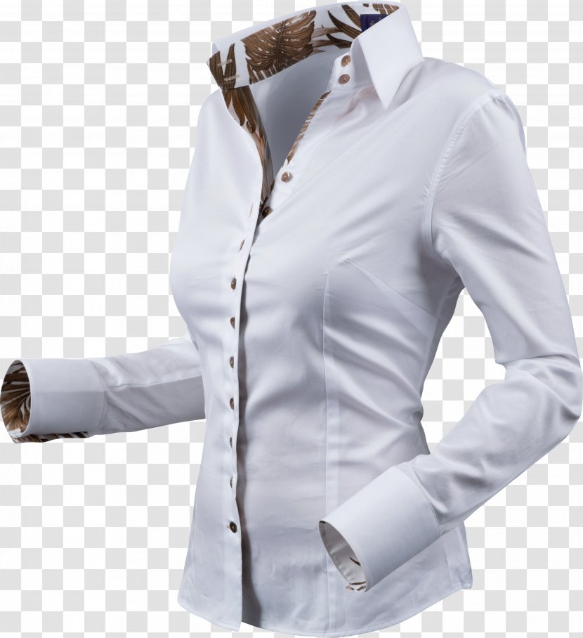 Dress Shirt Long-sleeved T-shirt Blouse - White Transparent PNG