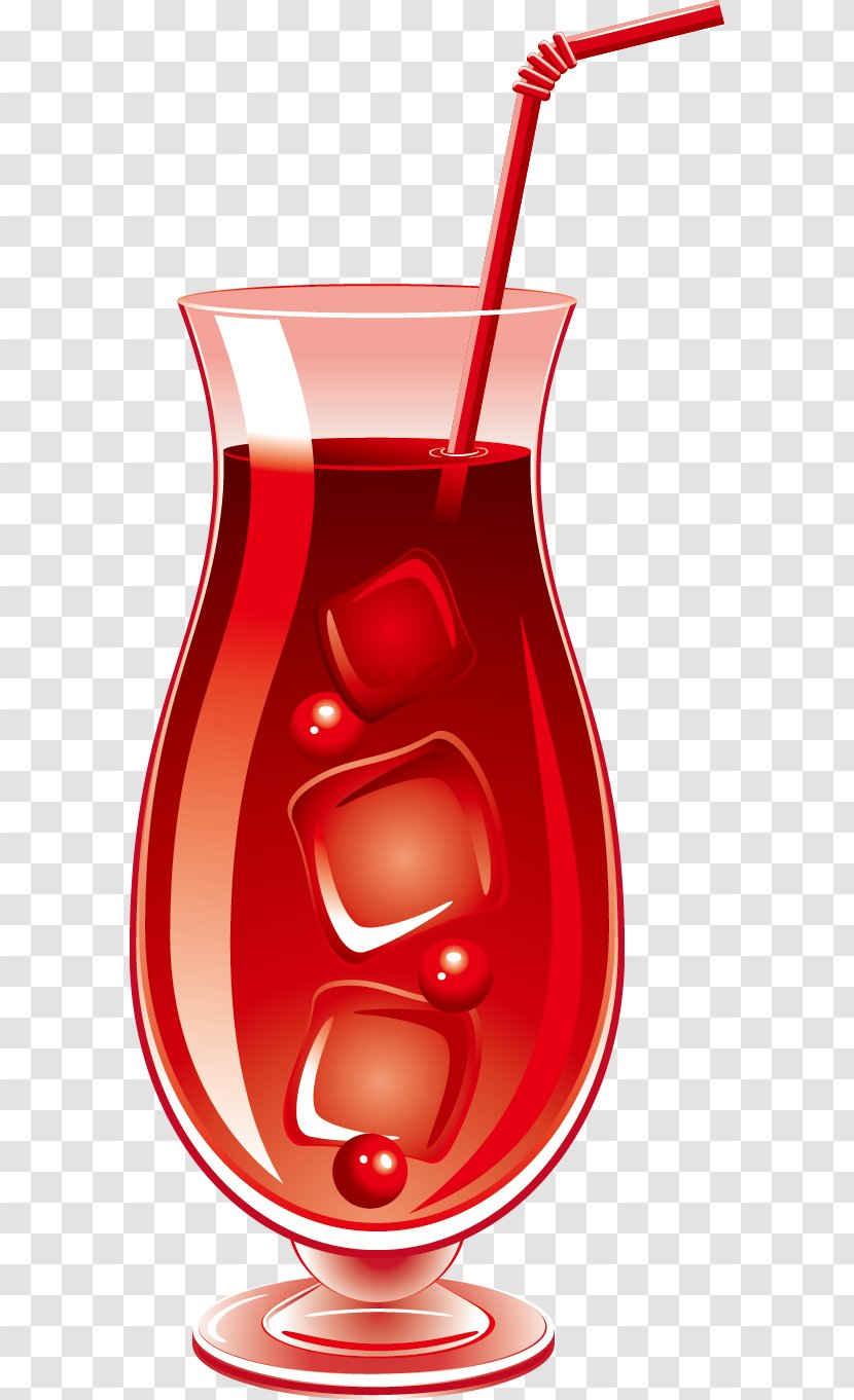 Red Wine Pomegranate Juice Cocktail - Drinking Straw Transparent PNG