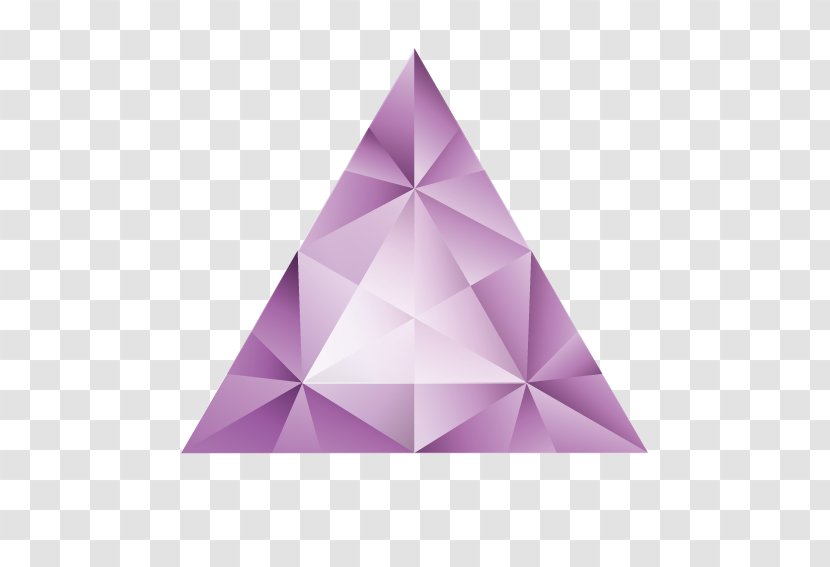 Diamond Triangle Creativity Jewellery Designer - Lilac - Creative Transparent PNG