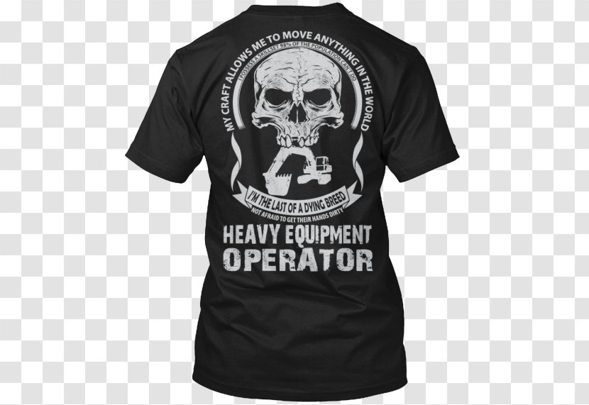 T-shirt Hoodie Clothing Top - Shirt - Heavy Equipment Operator Transparent PNG