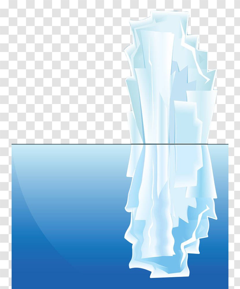 Arctic Iceberg Illustration - Art - Hand Painted Water Ice Transparent PNG