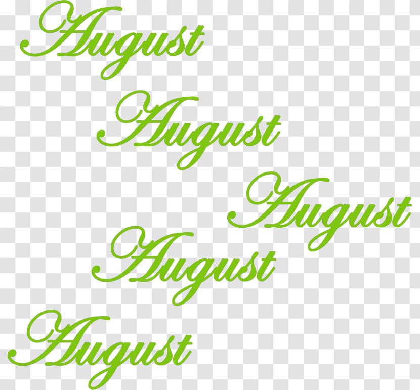 Logo Green Font Product Clip Art - Tree - August Birthday Transparent PNG