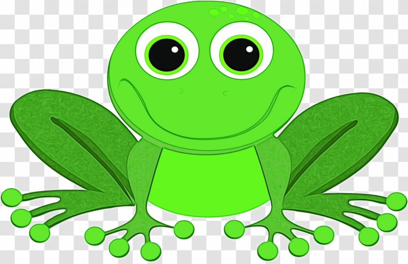 Green Frog True Cartoon Clip Art - Tree Leaf Transparent PNG