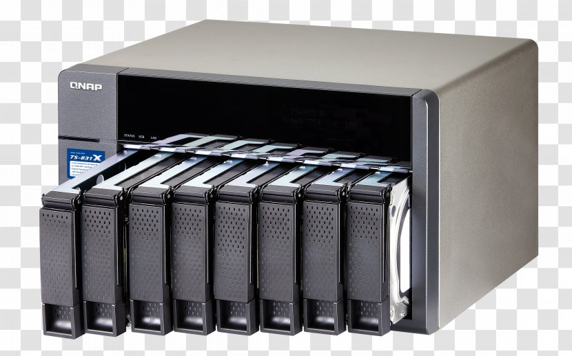 QNAP TS-831X Network Storage Systems 8 Bay Nas 4GB DDR4 TS-431X-2G TS-853A - Server - Data Transparent PNG