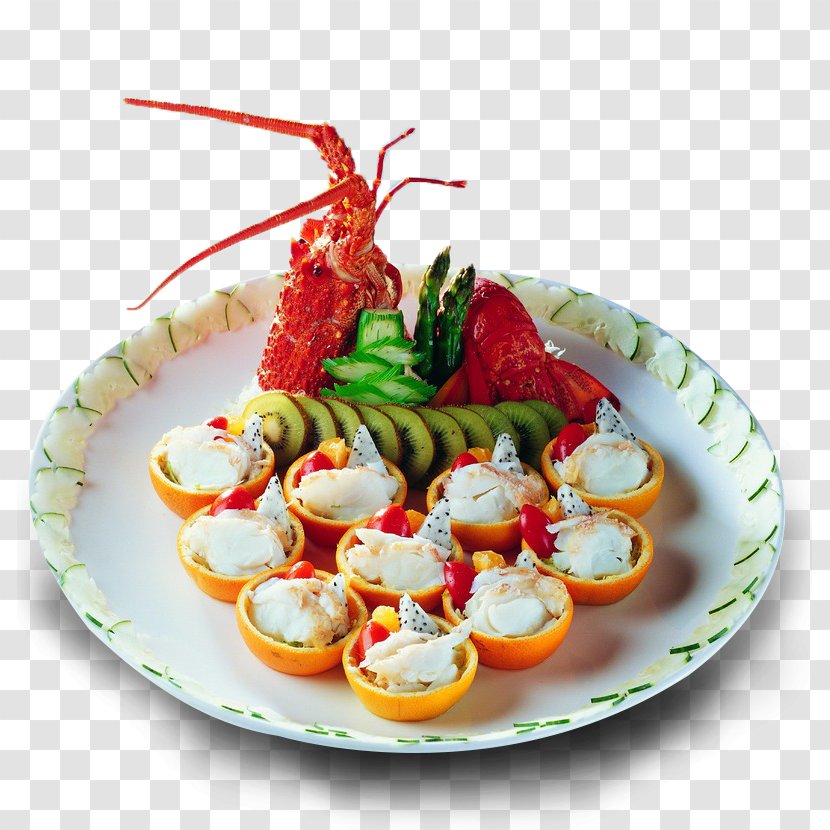 Chinese Cuisine Seafood Palinurus Elephas Ingredient - Food - Exquisite Lobster Transparent PNG