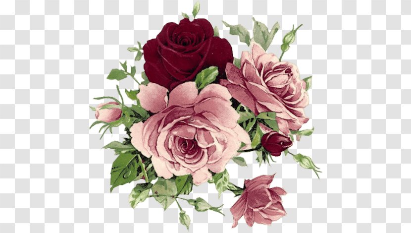 Vintage Clothing Floral Design Flower Rose Decoupage - Cut Flowers Transparent PNG