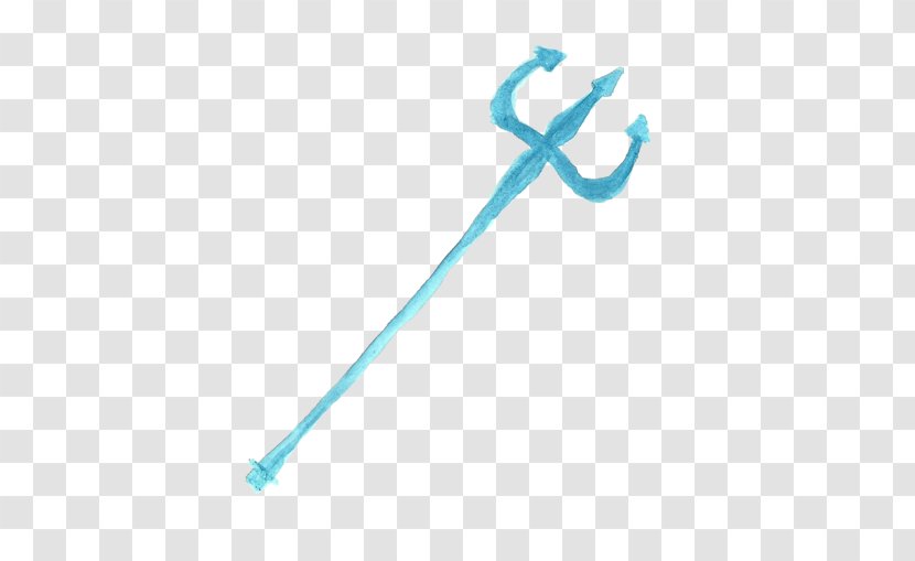 Trident Of Poseidon Drawing - Turquoise Transparent PNG