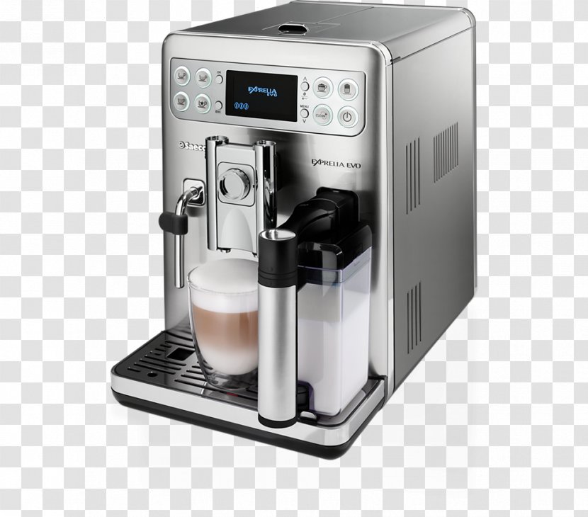Espresso Machines Saeco Exprelia EVO HD8857 - Machine - Automatic Coffee With Cappuccinatore15 BarStainless Steel CoffeemakerCoffee Transparent PNG