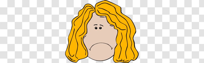 Wig Blond Hair Clip Art - Smile - Sad Cliparts Transparent PNG