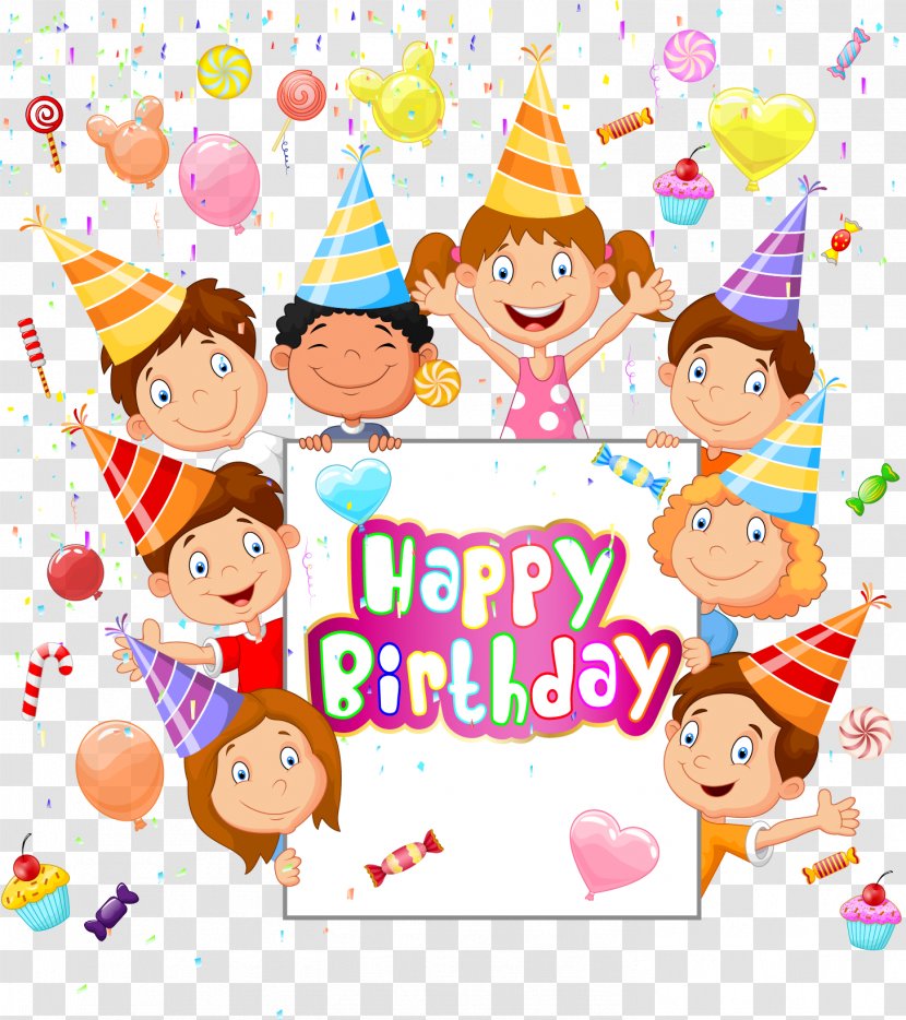 Happy Birthday To You Child Greeting Card - Point Transparent PNG