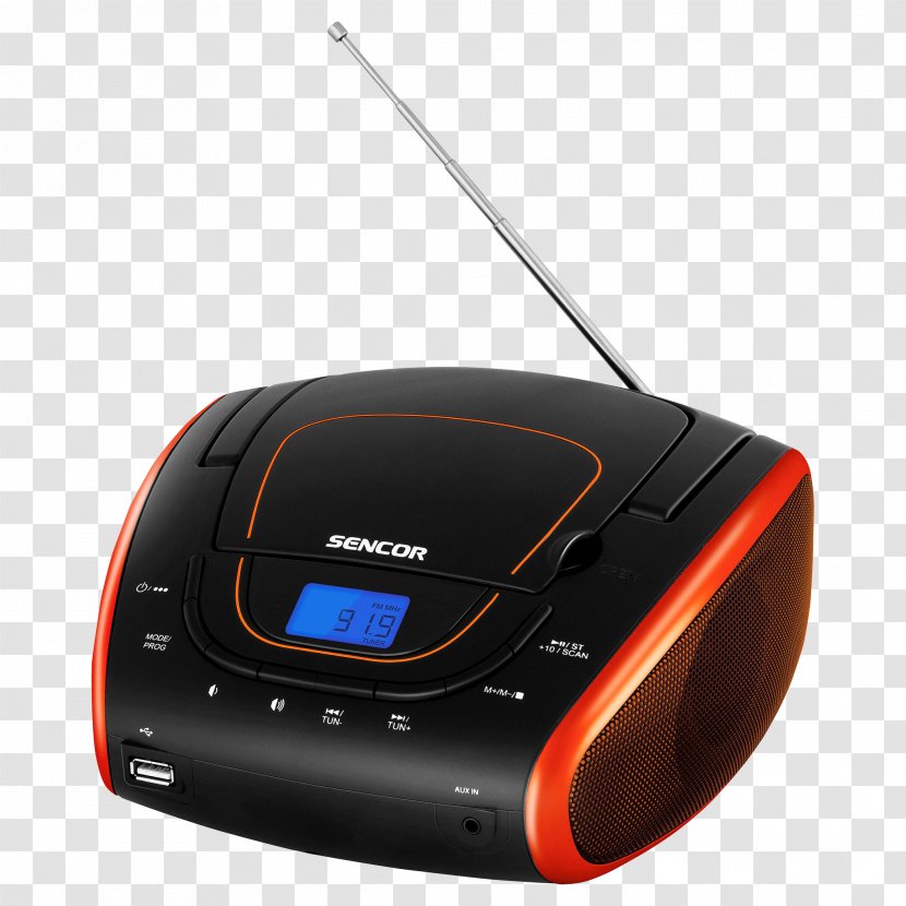 CD Player Radio Compact Disc FM Broadcasting Sencor SPT 225 - Internet Transparent PNG