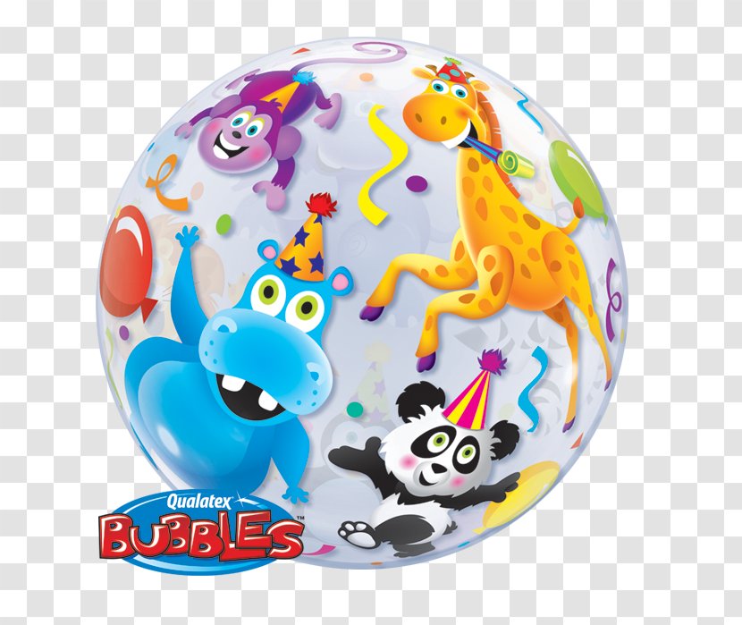Mylar Balloon Party BoPET Gas - Sphere - Zebra Transparent PNG