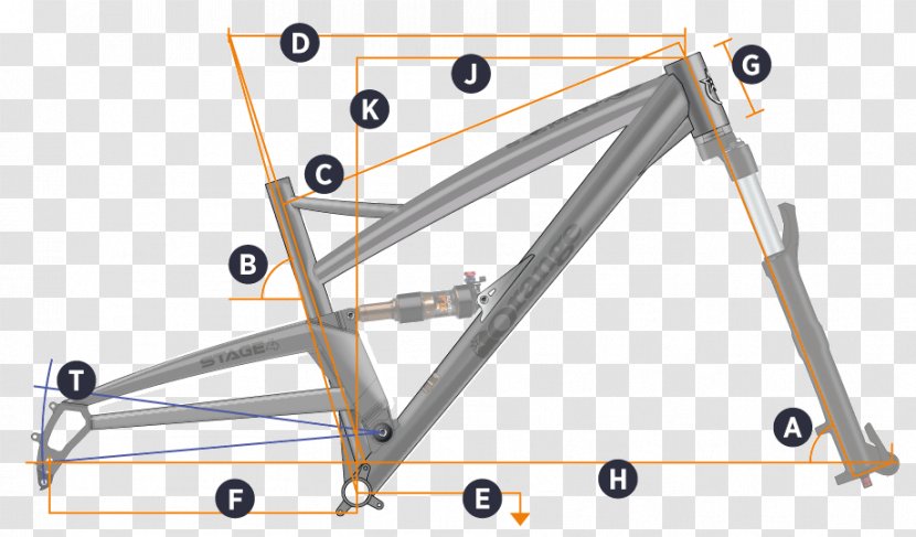 Bicycle Frames Geometry Orange Mountain Bikes Angle - Wheel - Stage Frame Transparent PNG