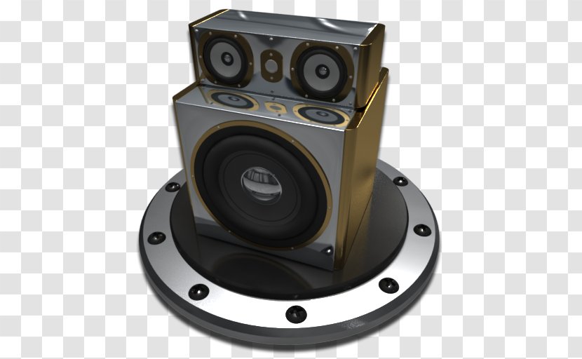 Click-it Run By 1Buck80u2122 RocketDock Download Icon - Apple Image Format - Metal Speakers Transparent PNG