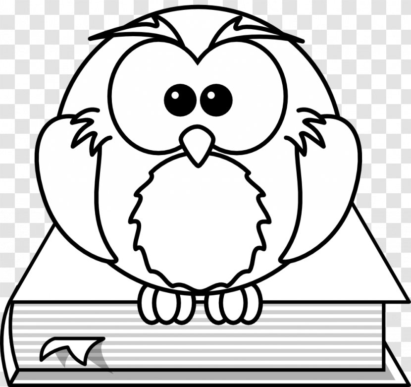 Black And White Free Content Line Art Clip - Tree - Owls Cartoon Transparent PNG