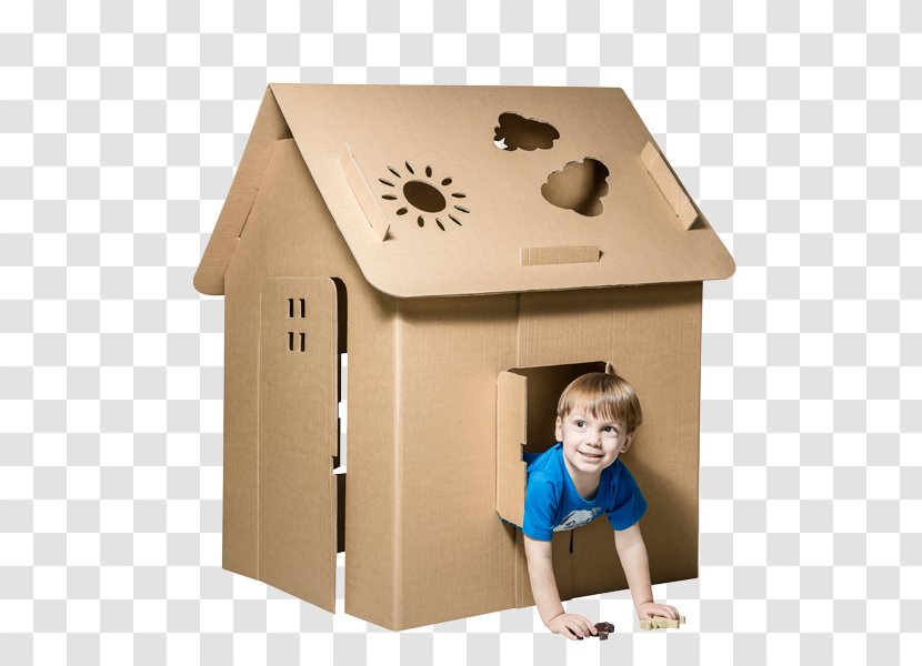 Cardboard Casinha Box House Medium-density Fibreboard - Kraft Paper - Car Transparent PNG