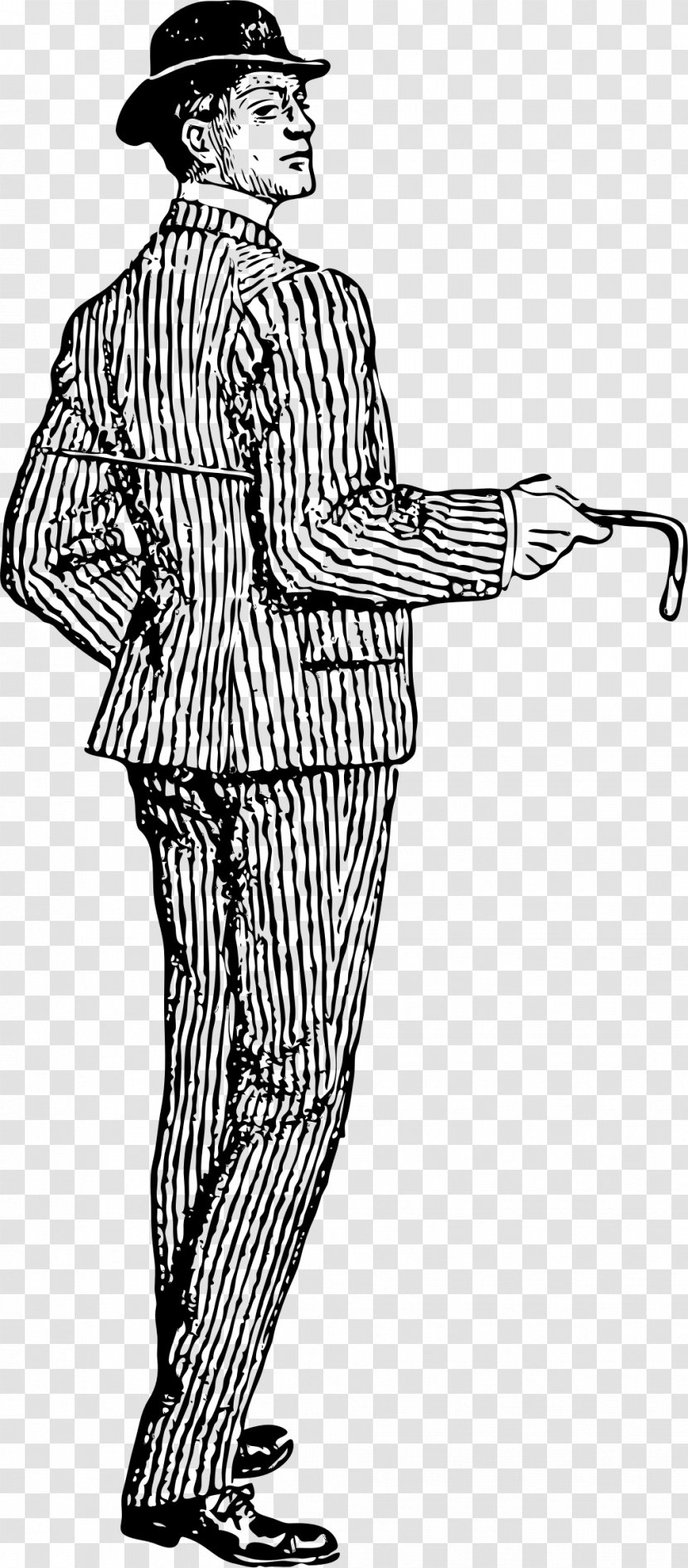 Suit Costume Clothing Clip Art - Monochrome Photography Transparent PNG