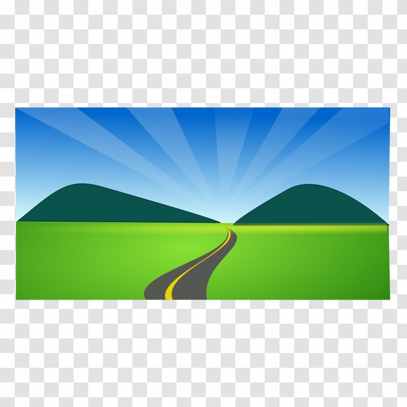 Road Drawing Clip Art - Sky - Countryside Cliparts Transparent PNG