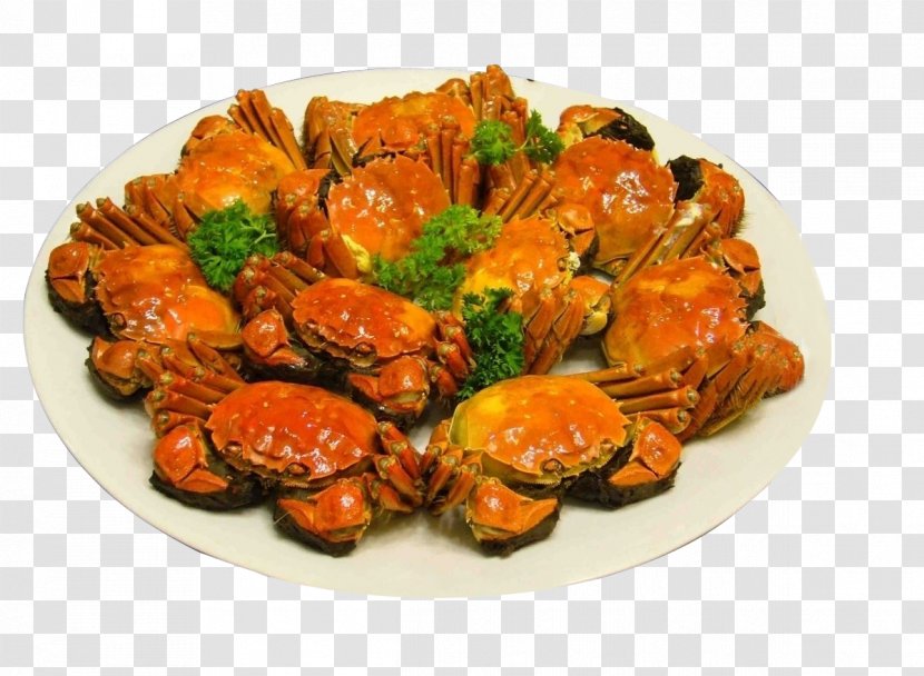 Yangcheng Lake Crab Chinese Cuisine Asian Hot Pot - Zhangcha Duck - Market Crabs Transparent PNG
