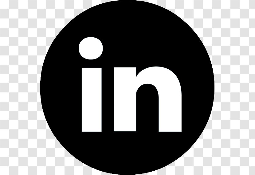 Social Media LinkedIn Network - Black And White Transparent PNG