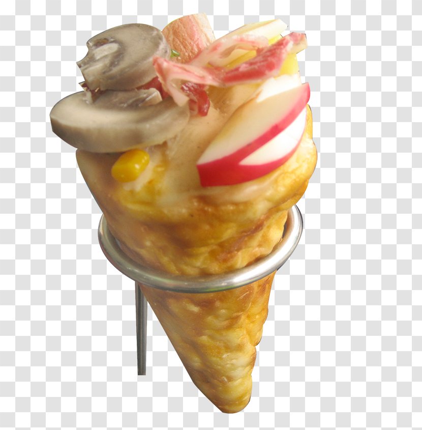 Ice Cream Cone Sundae Pizza Food - Dessert - Grip Transparent PNG