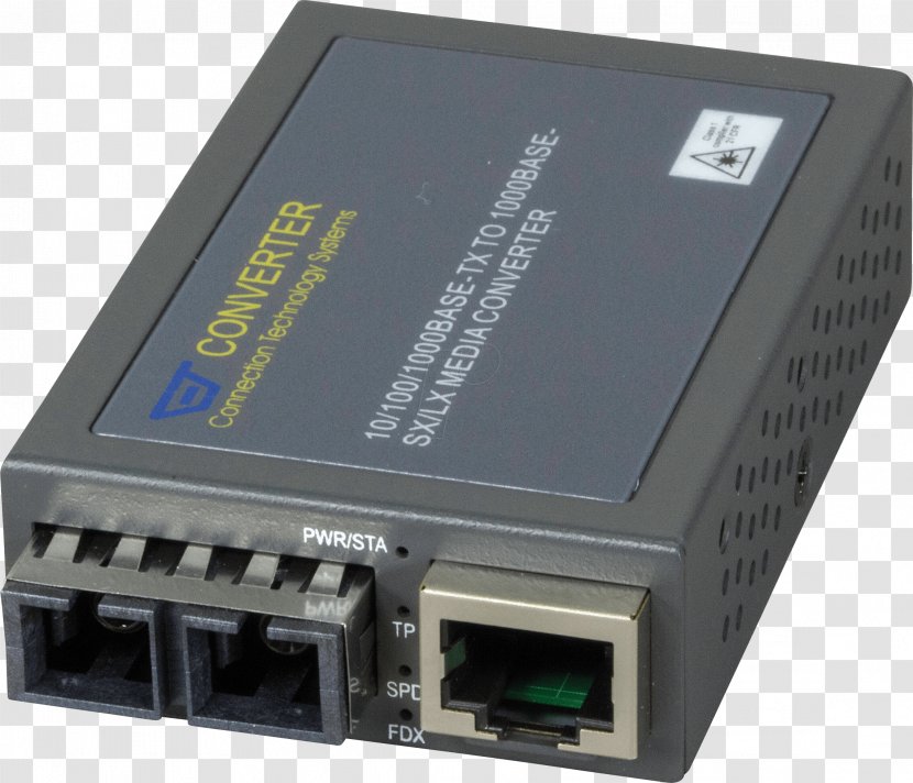 Power Converters Fiber Media Converter Ethernet Hub Fast Gigabit - Electronic Component Transparent PNG