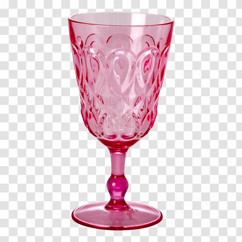 Wine Glass Poly Champagne - Magenta - Vibrant Transparent PNG