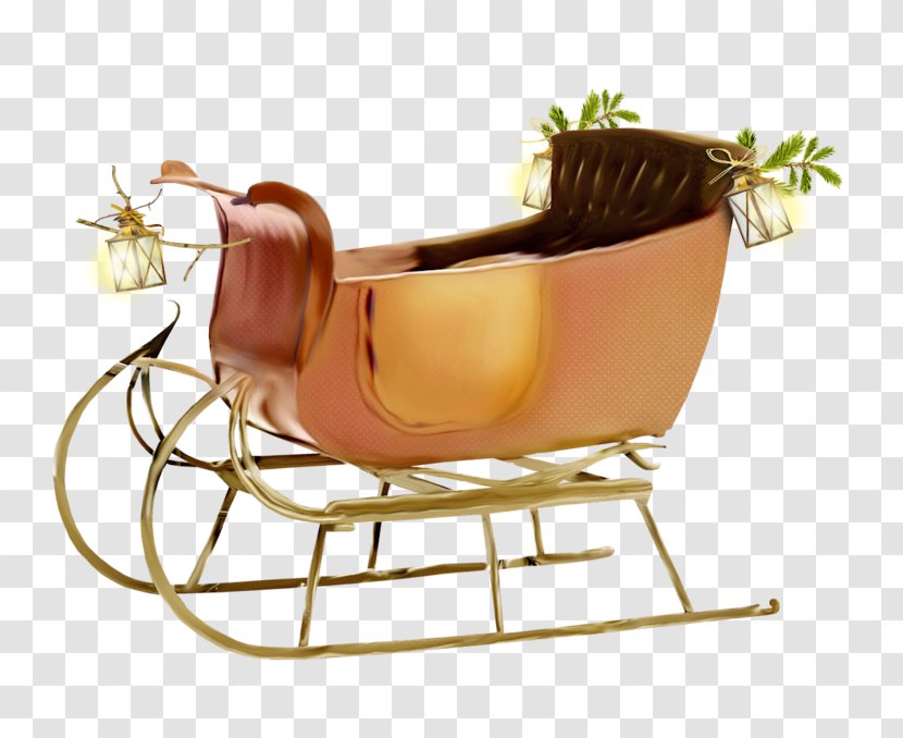 Sled Clip Art Santa Claus Reindeer - Barbara Transparent PNG