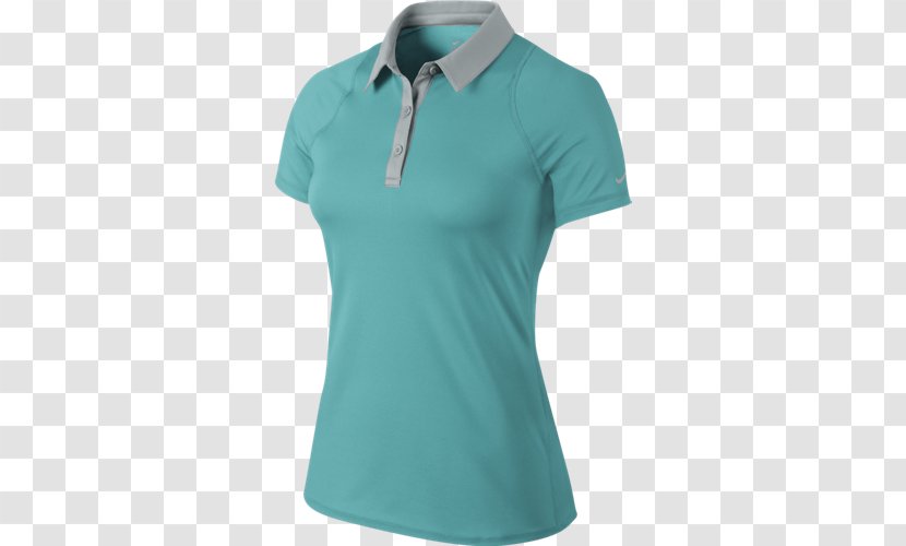 Polo Shirt Tennis Neck Collar - Electric Blue Transparent PNG