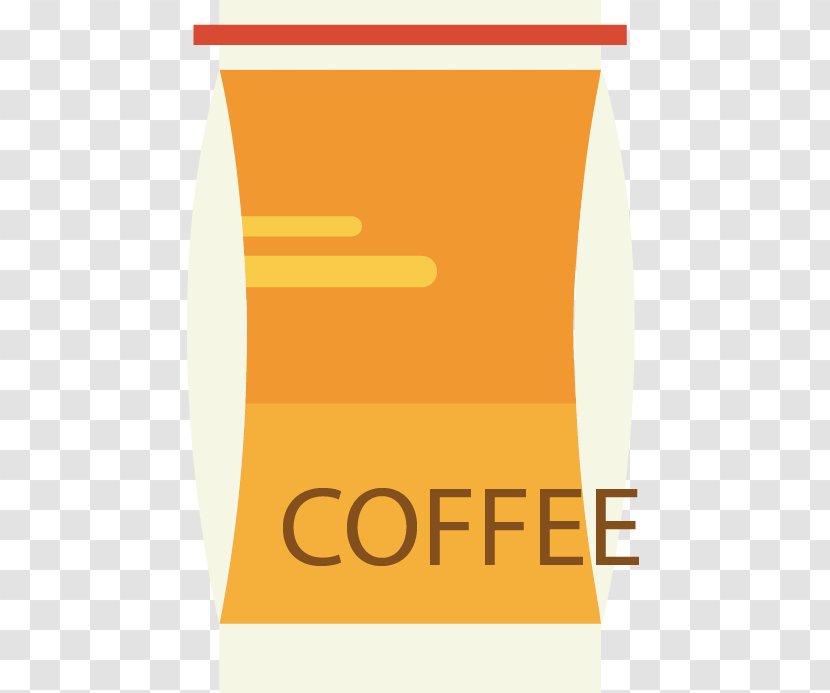 Coffee Flat Design - Yellow - Vector Material Transparent PNG
