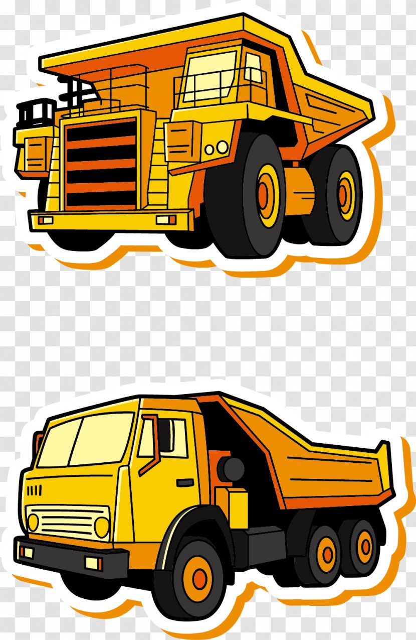 Car Pickup Truck Dump Flatbed - Automotive Design - Transport Of Gold Ore Trucks Transparent PNG