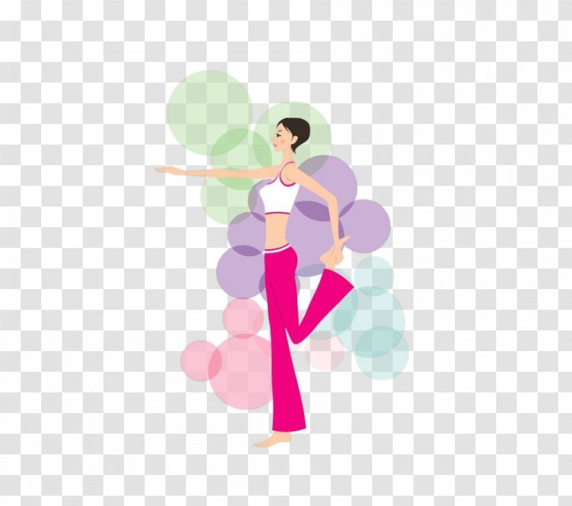 Yoga Woman Illustration - Silhouette Transparent PNG