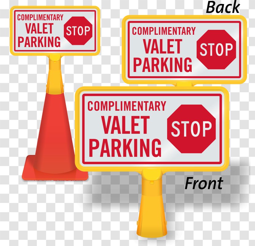 Traffic Sign Valet Parking Stop Tailgating - Text Transparent PNG