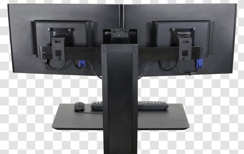 Computer Keyboard Sit-stand Desk Dell Monitors Workstation - Technology Transparent PNG
