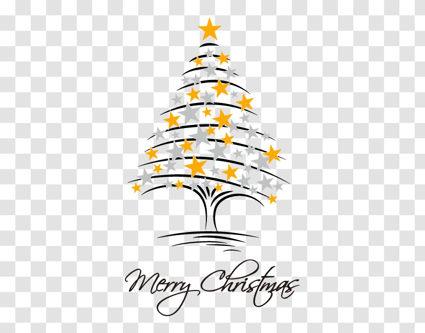 Christmas Tree Paper Sticker Transparent PNG